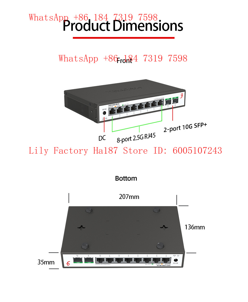 XikeStor 8*2.5G RJ45 2*10G SFP - Sfp+ 10G Managed Switch 8 Port incelemesi ve fiyatı